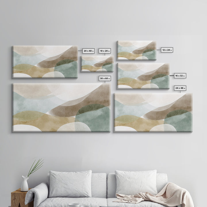 Minimal Geometric Composition Framed Canvas Print, Waiting Room Art, Home Decor, Waiting Room Decor, Fine Art, Calm, Modern Art, WRA-2x1-25