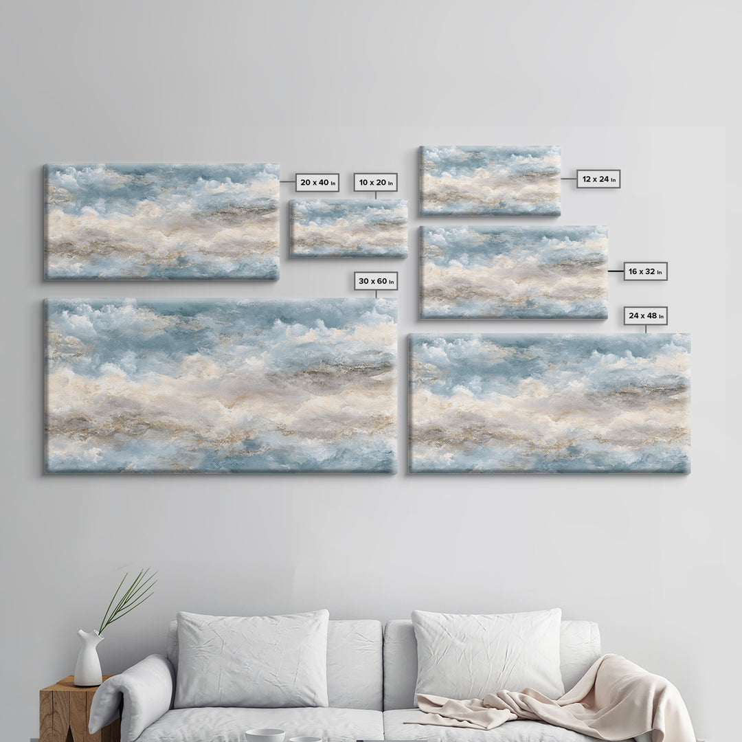 Light Marble Texture Abstract Canvas Print, Waiting Room Art, Textured Painting, Waiting Room Decor, Calm, Printable Art, WRA-2x1-44