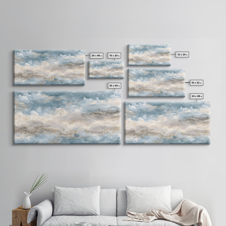 Light Marble Texture Abstract Canvas Print, Waiting Room Art, Textured Painting, Waiting Room Decor, Calm, Printable Art, WRA-2x1-44