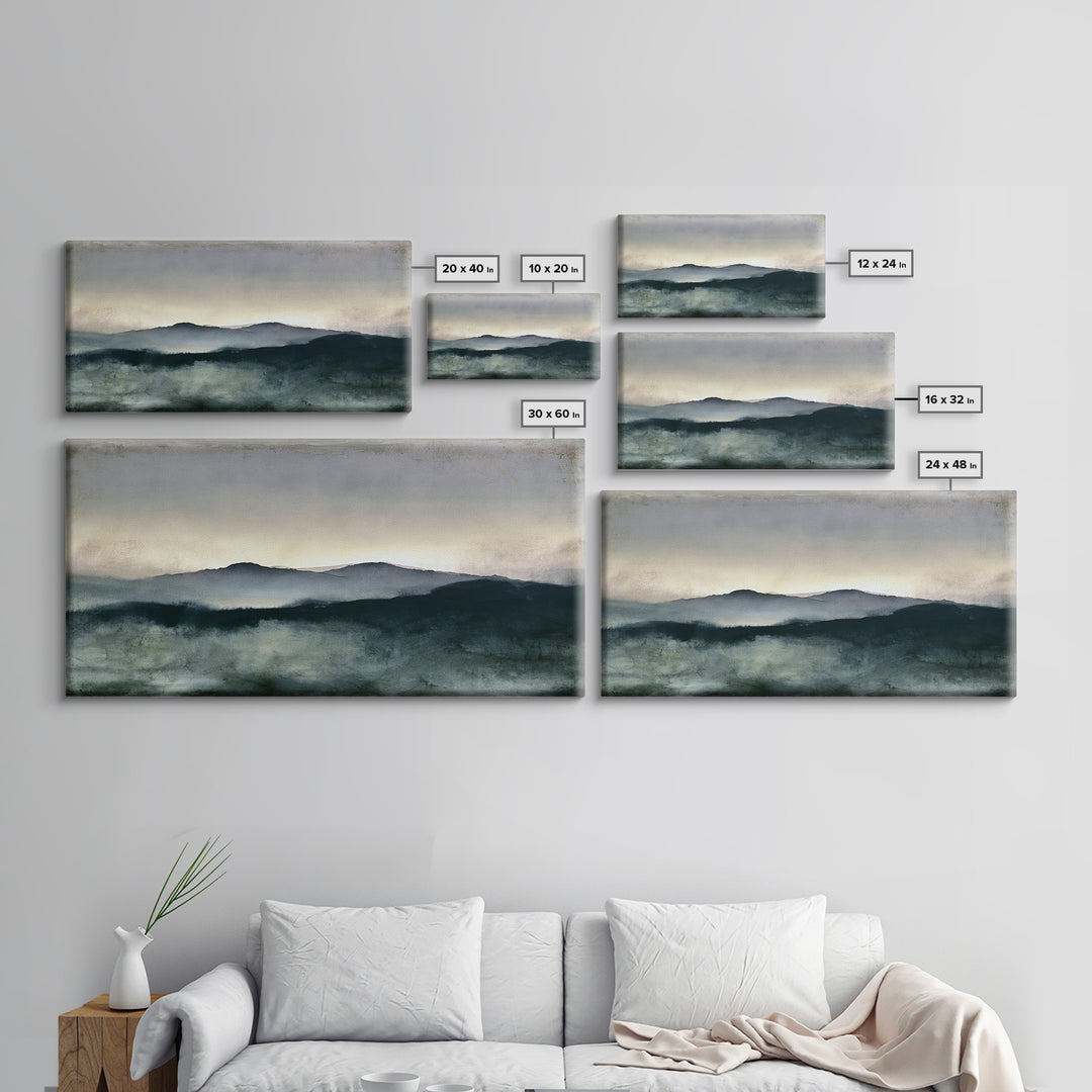 Calming Landscape with Open Sky and Gentle Canvas Print, Waiting Room Art, Living Room Wall Art, Waiting Room Decor, Calm, WRA-2x1-69