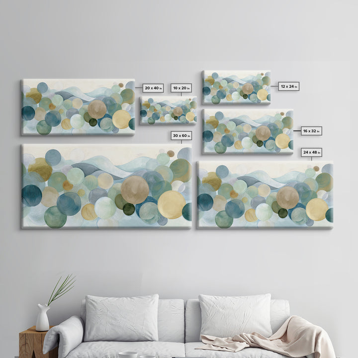 Abstract Circles Suggesting Calm Movement Canvas Print, Waiting Room Art, Waiting Room Decor, Abstract Art, Calm, WRA-2x1-78