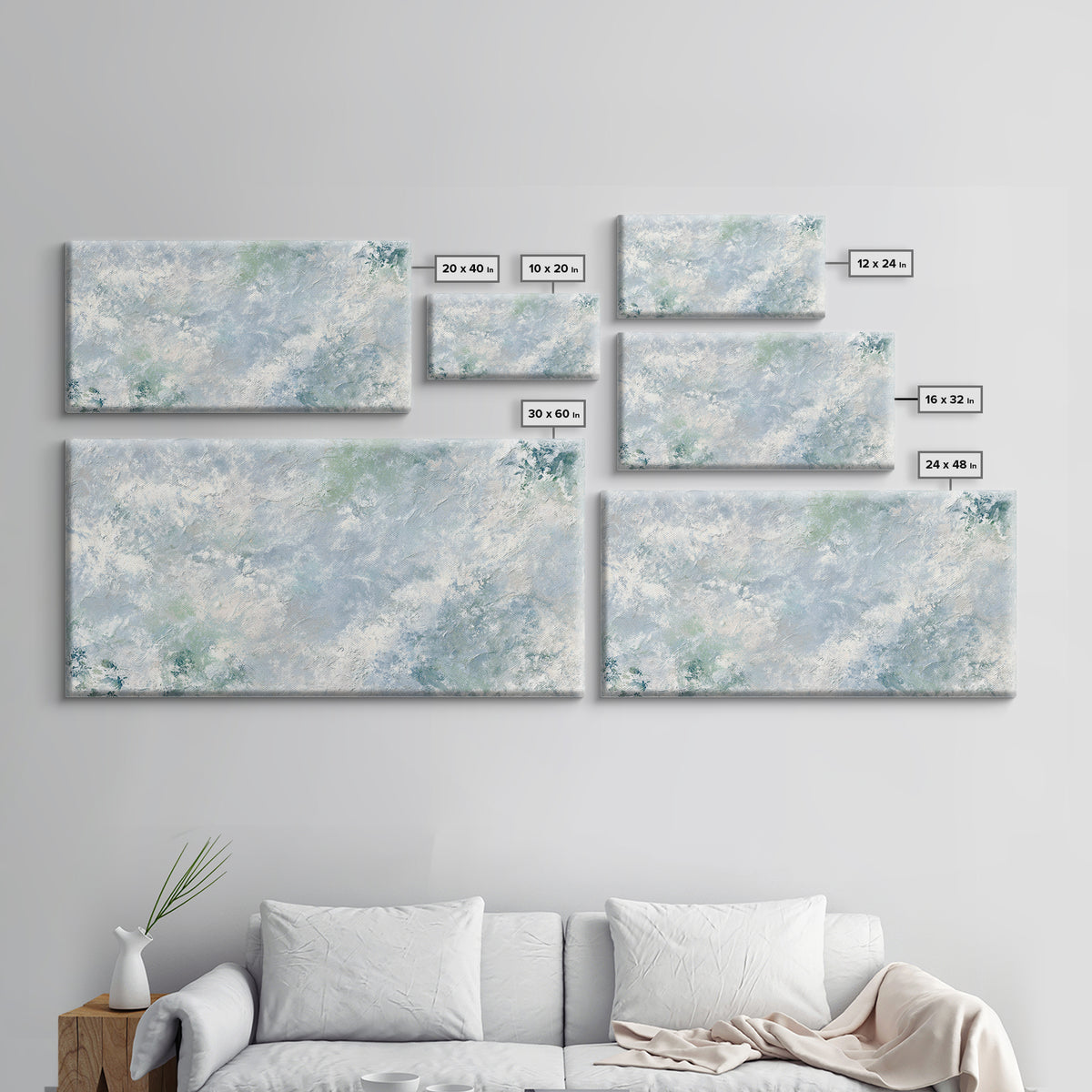 Light Marble Texture Abstract Framed Canvas Print, Waiting Room Art, Modern Art, Waiting Room Decor, Abstract Art, Calm, WRA-2x1-92