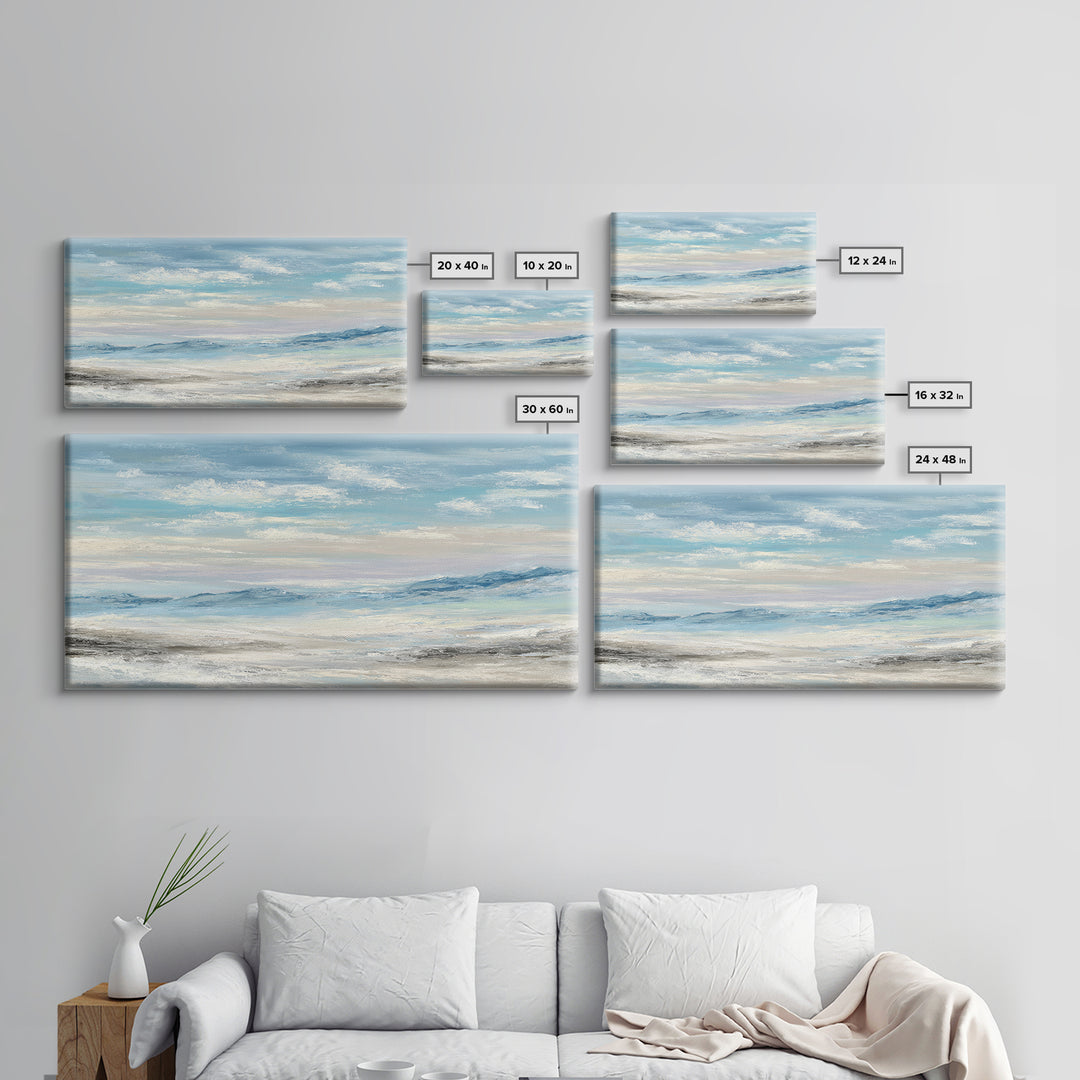 Calming Landscape with Open Sky and Gentle Canvas Print, Waiting Room Art, Living Room Wall Art, Waiting Room Decor, Calm, WRA-2x1-93