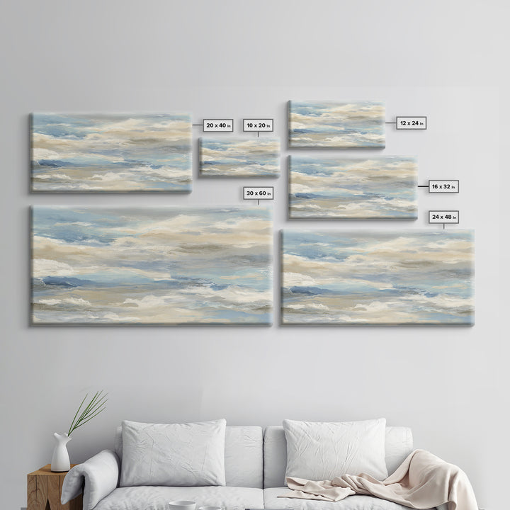 Soft Abstract Waves Canvas Print, Waiting Room Art, Wall Decor, Waiting Room Decor, Fine Art, Calm, Minimalist Wall Art, WRA-2x1-94