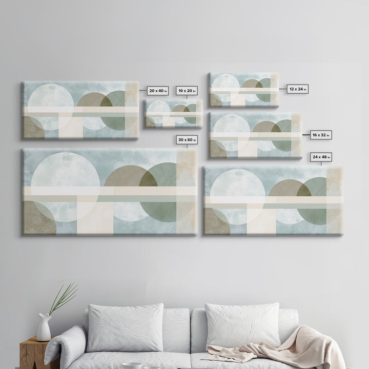 Minimal Geometric Composition Framed Canvas Print, Waiting Room Art, Floral Wall Art, Waiting Room Decor, Abstract Art, Calm, WRA-2x1-97