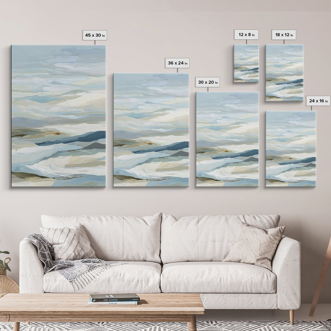 Soft Abstract Waves Canvas Print, Waiting Room Art, Luxury Decor, Waiting Room Decor, Abstract Art, Calm, Original Art, WRA-2x3-10