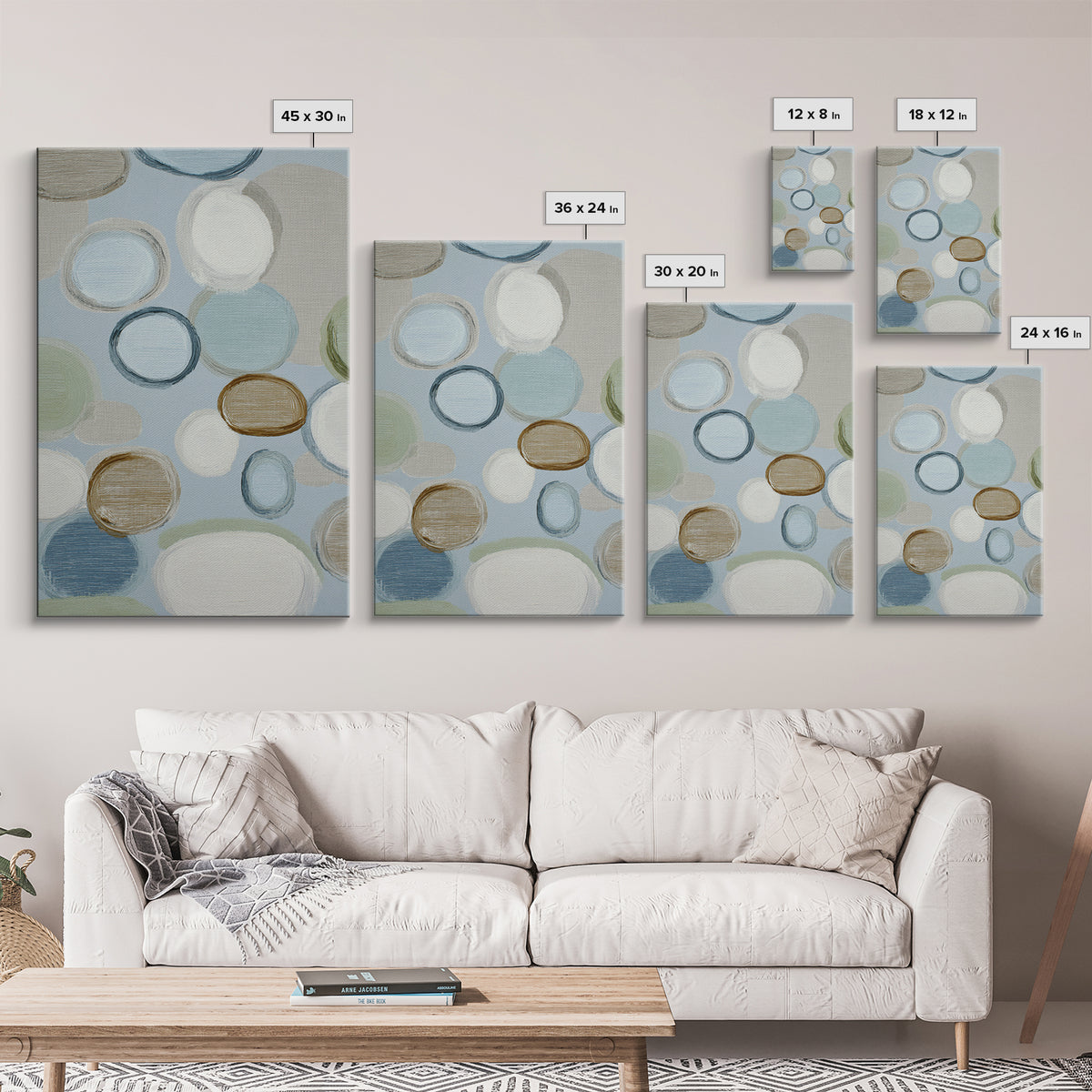 Abstract Circles Suggesting Calm Movement Framed Canvas Print, Waiting Room Art, Room Decor, Waiting Room Decor, Abstract Art, WRA-2x3-18