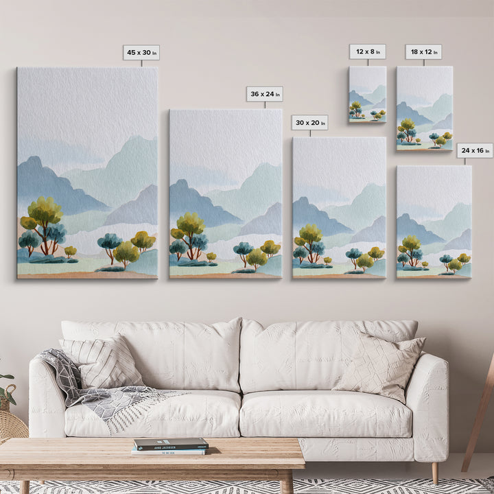 Warm Desert Sunrise Framed Canvas Print, Waiting Room Art, Contemporary Art, Waiting Room Decor, Calm, Living Room Wall Art, WRA-2x3-21