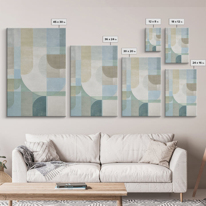 Minimal Geometric Composition Framed Canvas Print, Waiting Room Art, Wall Decor, Waiting Room Decor, Abstract Art, Calm, WRA-2x3-37