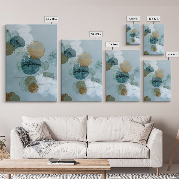 Abstract Circles Suggesting Calm Movement Framed Canvas Print, Waiting Room Art, Room Decor, Waiting Room Decor, Abstract Art, WRA-2x3-42