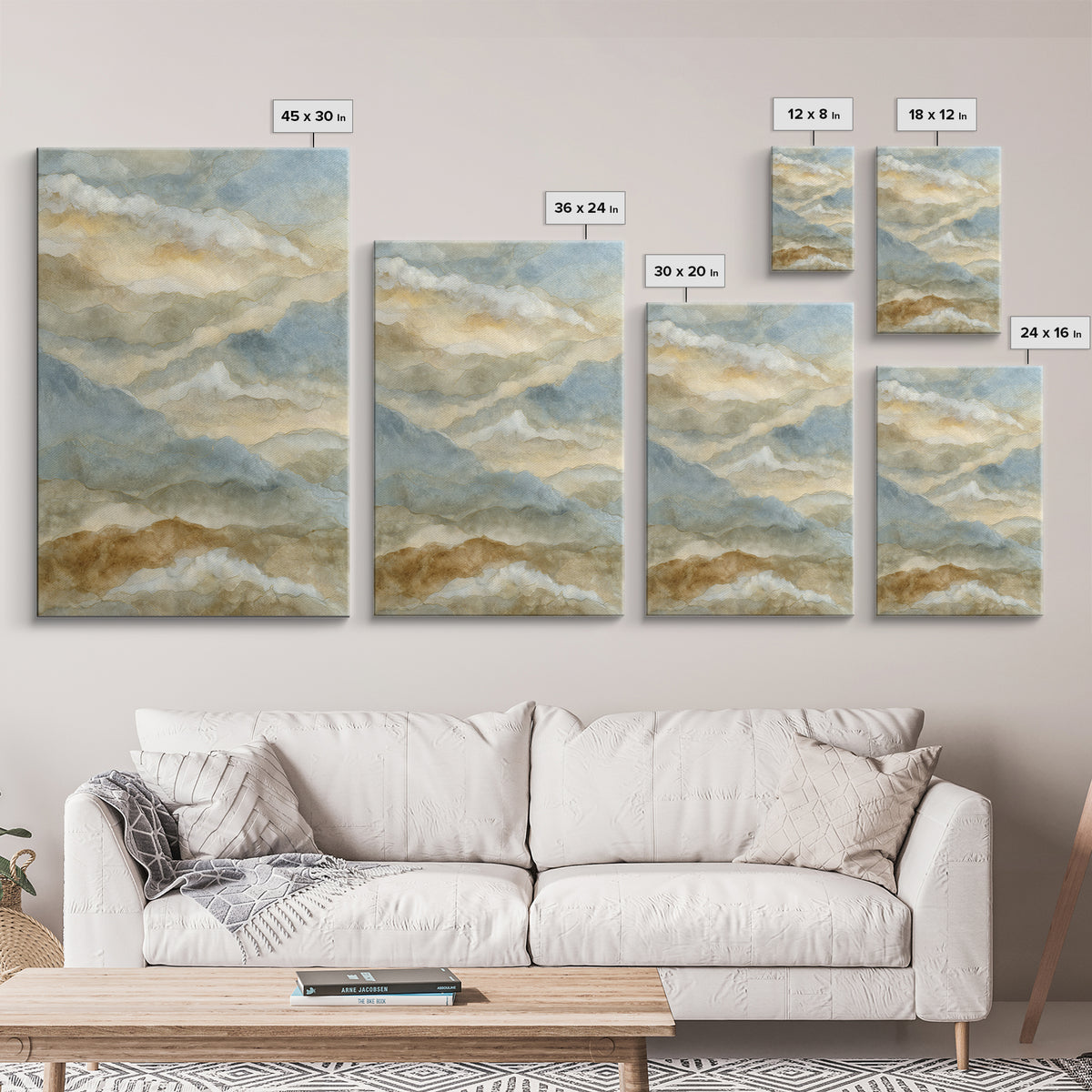 Warm Desert Sunrise Canvas Print, Waiting Room Art, Office Decor, Waiting Room Decor, Oil Painting, Calm, Gallery Wall Art, WRA-2x3-45