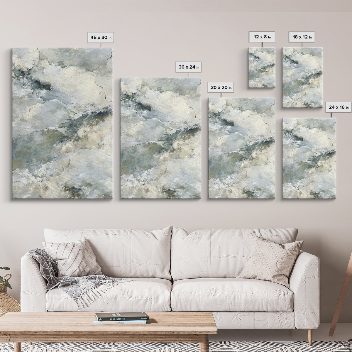 Light Marble Texture Abstract Framed Canvas Print, Waiting Room Art, Neutral Decor, Waiting Room Decor, Fine Art, Calm, WRA-2x3-56