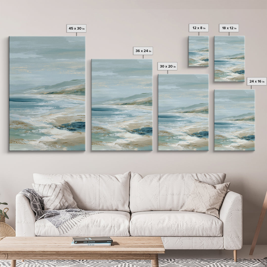 Soft Abstract Waves Canvas Print, Waiting Room Art, Office Decor, Waiting Room Decor, Abstract Art, Calm, Gallery Wall Art, WRA-2x3-58