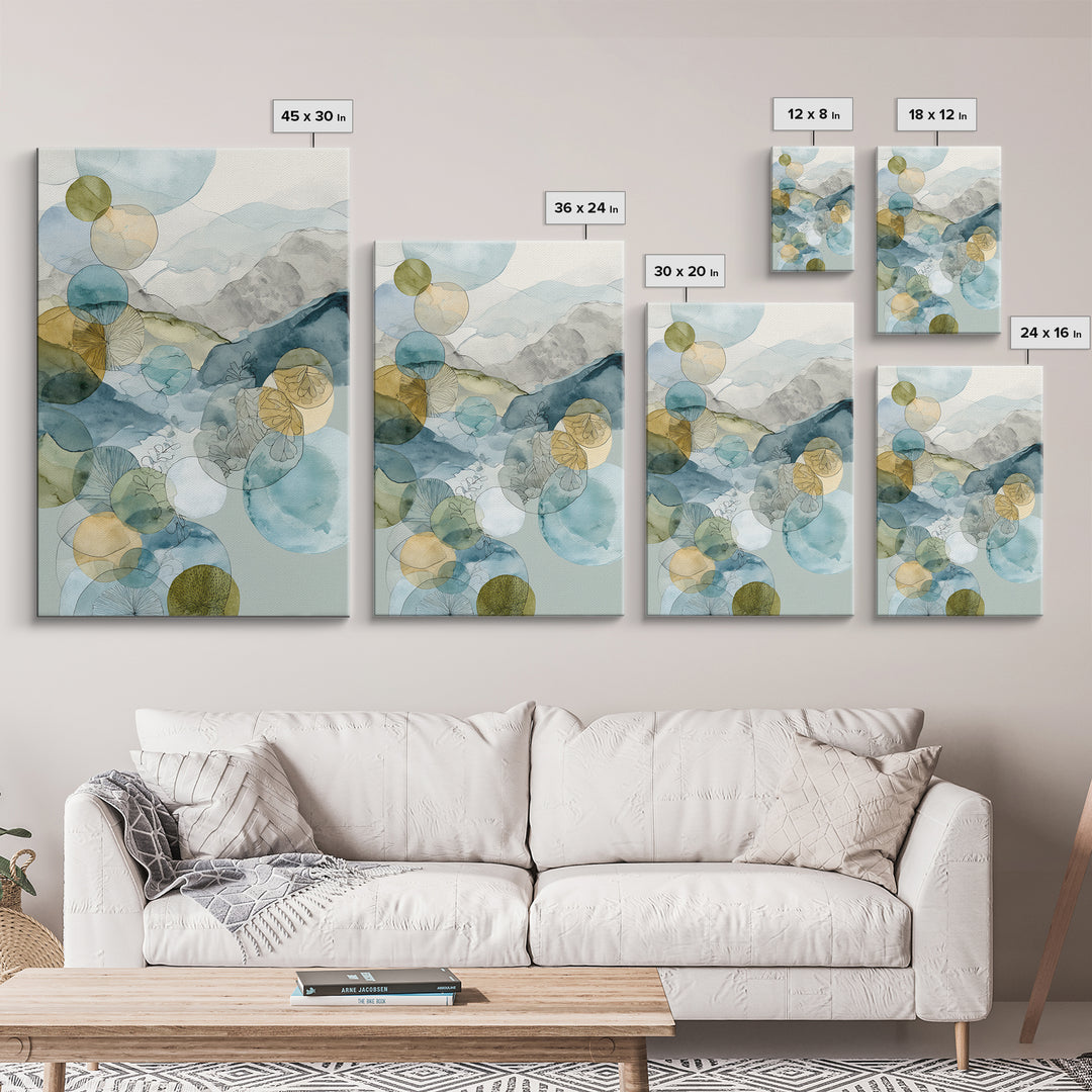 Abstract Circles Suggesting Calm Movement Canvas Print, Waiting Room Art, Home Decor, Waiting Room Decor, Fine Art, Calm, WRA-2x3-66