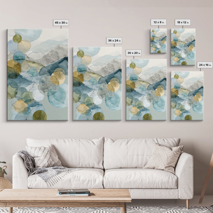 Abstract Circles Suggesting Calm Movement Canvas Print, Waiting Room Art, Home Decor, Waiting Room Decor, Fine Art, Calm, WRA-2x3-66