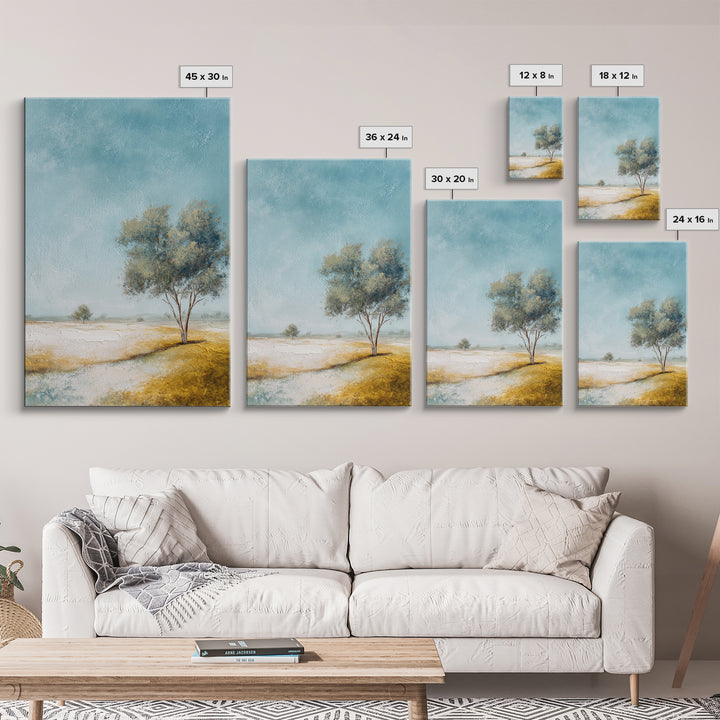 Open Field with Distant Tree Canvas Print, Waiting Room Art, Dog Wall Art, Waiting Room Decor, Fine Art, Calm, Boho Decor, WRA-2x3-7