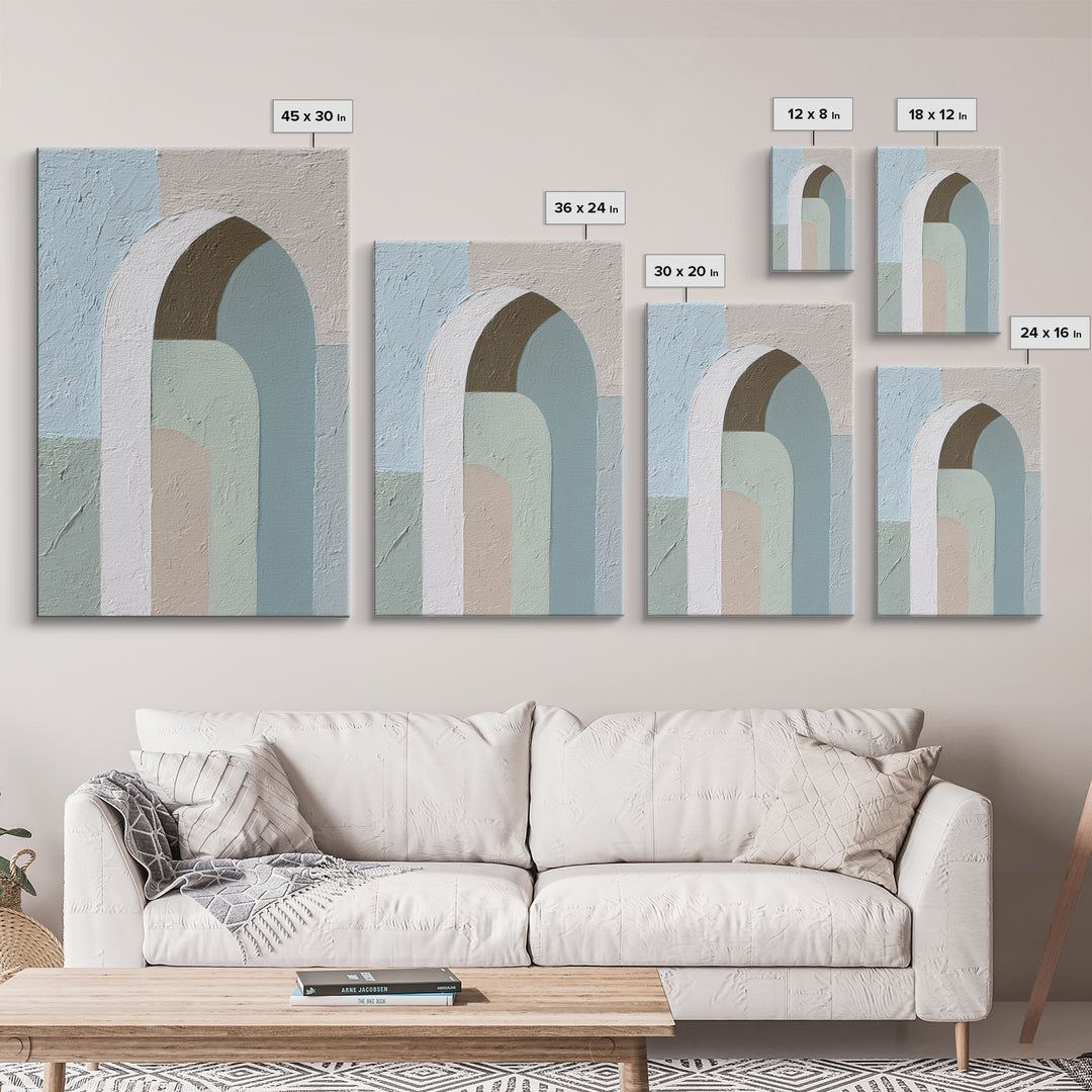 Modern Neutral Arch Abstraction Canvas Print, Waiting Room Art, Floral Wall Art, Waiting Room Decor, Abstract Art, Calm, WRA-2x3-77