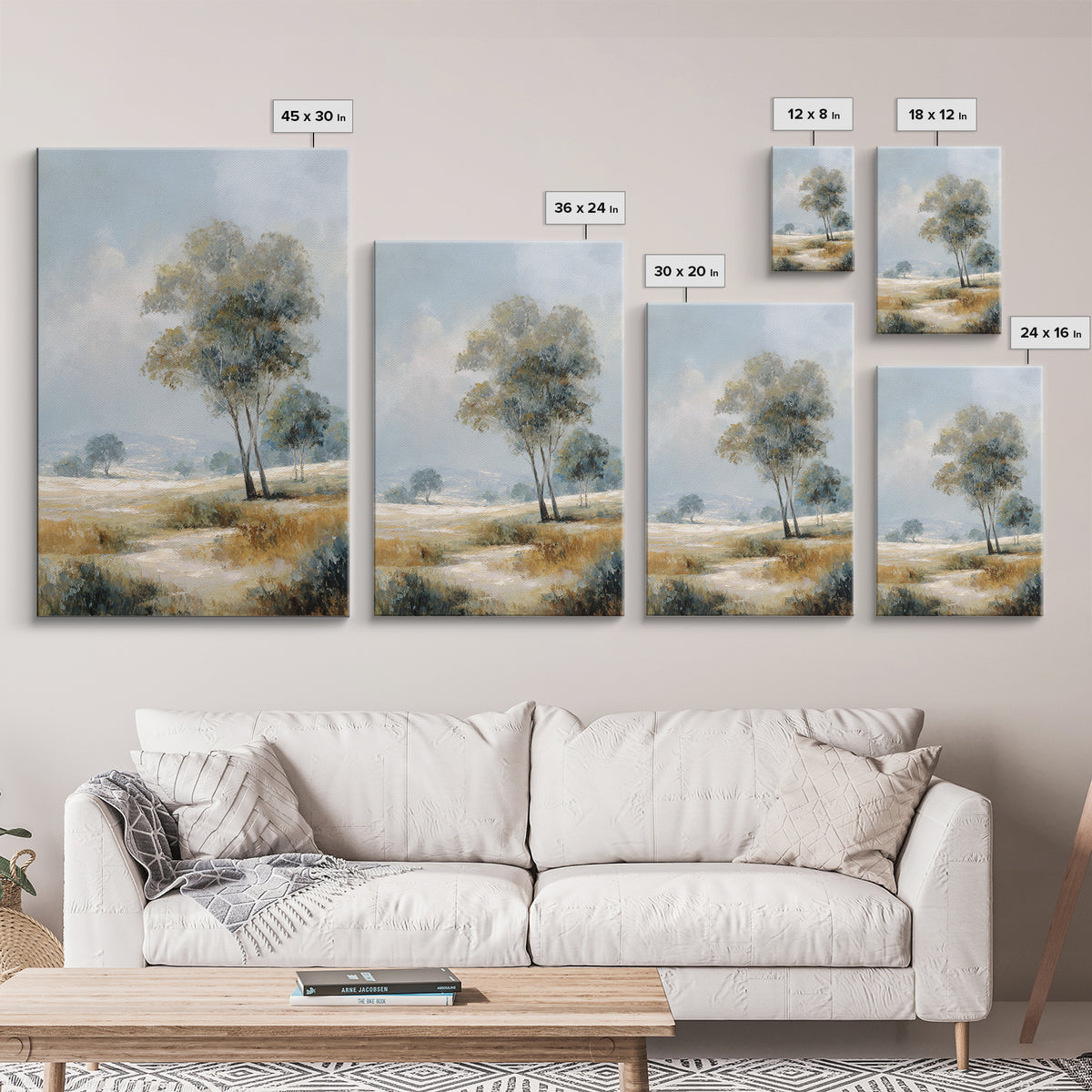 Open Field with Distant Tree Canvas Print, Waiting Room Art, Art, Waiting Room Decor, Calm, Bauhaus Print, Minimalist Wall Art, WRA-2x3-79