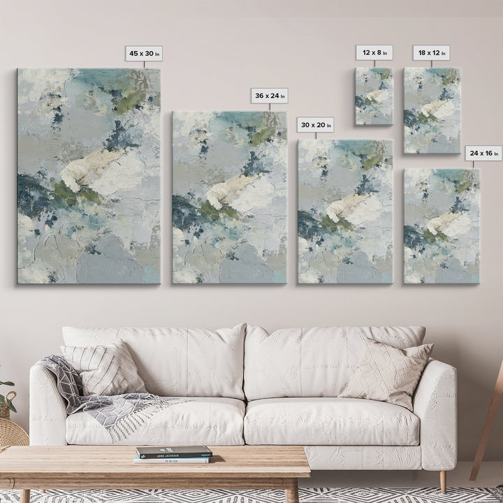 Abstract Circles Suggesting Calm Movement Framed Canvas Print, Waiting Room Art, Abstract Art, Waiting Room Decor, Calm, WRA-2x3-90