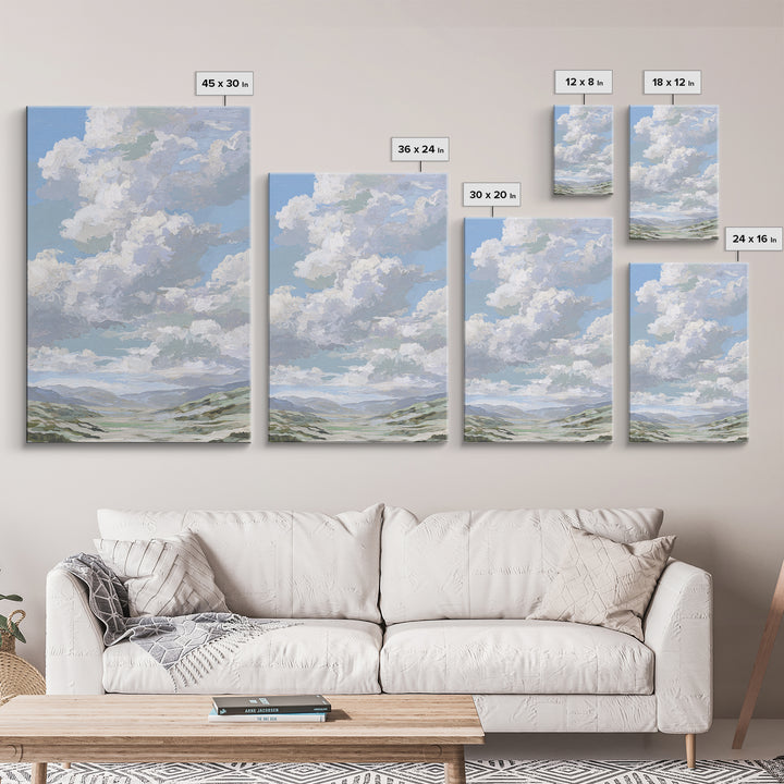 Large Cloudscape with Hopeful Light Canvas Print, Waiting Room Art, Printable Art, Waiting Room Decor, Fine Art, Calm, WRA-2x3-96