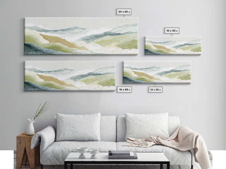 Light Marble Texture Abstract Canvas Print, Waiting Room Art, Landscape, Waiting Room Decor, Abstract Art, Calm, Neutral Decor, WRA-3x1-16