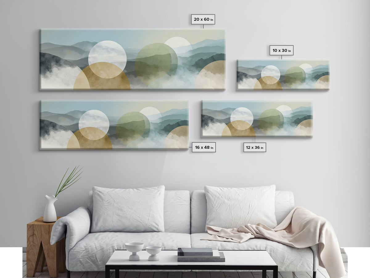 Abstract Circles Suggesting Calm Movement Canvas Print, Waiting Room Art, Wall Sculpture, Waiting Room Decor, Abstract Art, WRA-3x1-26