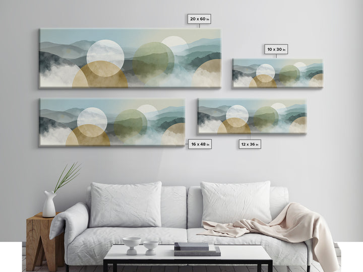 Abstract Circles Suggesting Calm Movement Canvas Print, Waiting Room Art, Wall Sculpture, Waiting Room Decor, Abstract Art, WRA-3x1-26