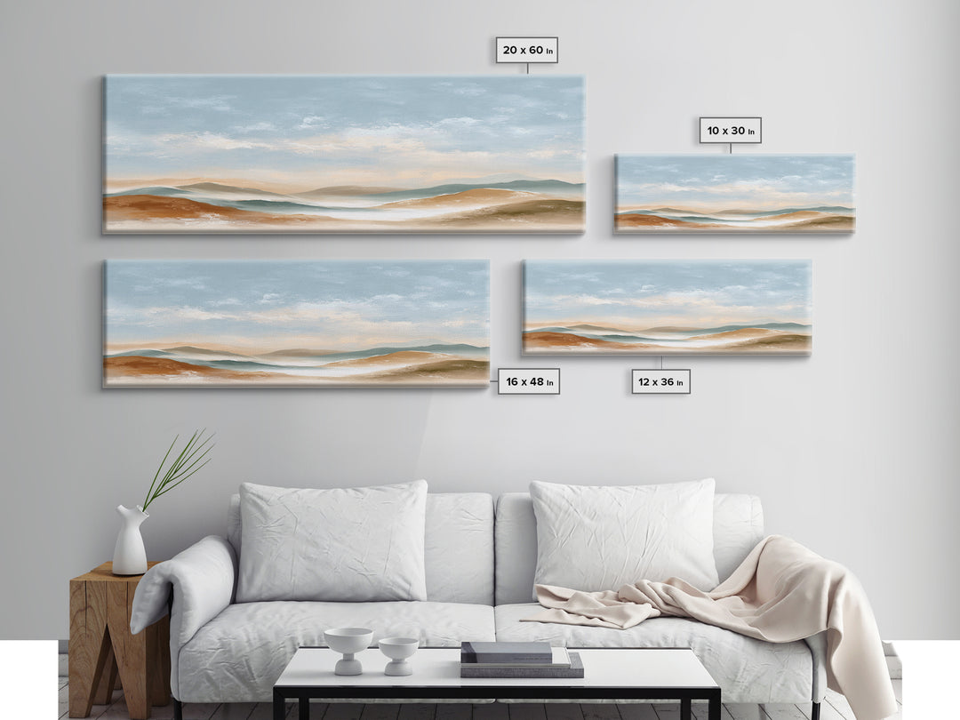 Warm Desert Sunrise Canvas Print, Waiting Room Art, Bauhaus Print, Waiting Room Decor, Fine Art, Calm, Dental Office Decor, WRA-3x1-29