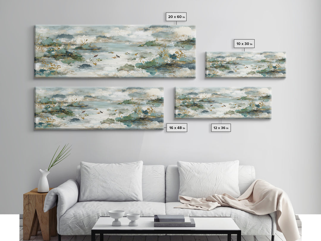 Gentle Koi Fish Canvas Print, Waiting Room Art, Bedroom Decor, Waiting Room Decor, Fine Art, Calm, Abstract, Digital Art Print, WRA-3x1-38