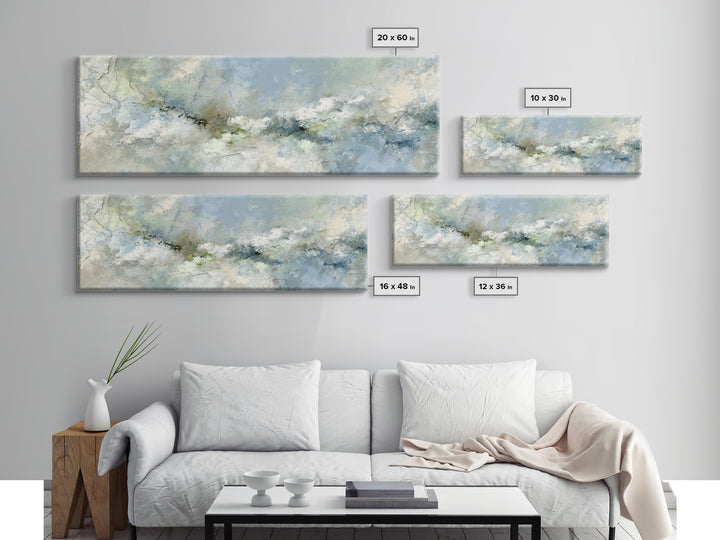 Light Marble Texture Abstract Canvas Print, Waiting Room Art, Gallery Decor, Waiting Room Decor, Fine Art, Calm, WRA-3x1-40