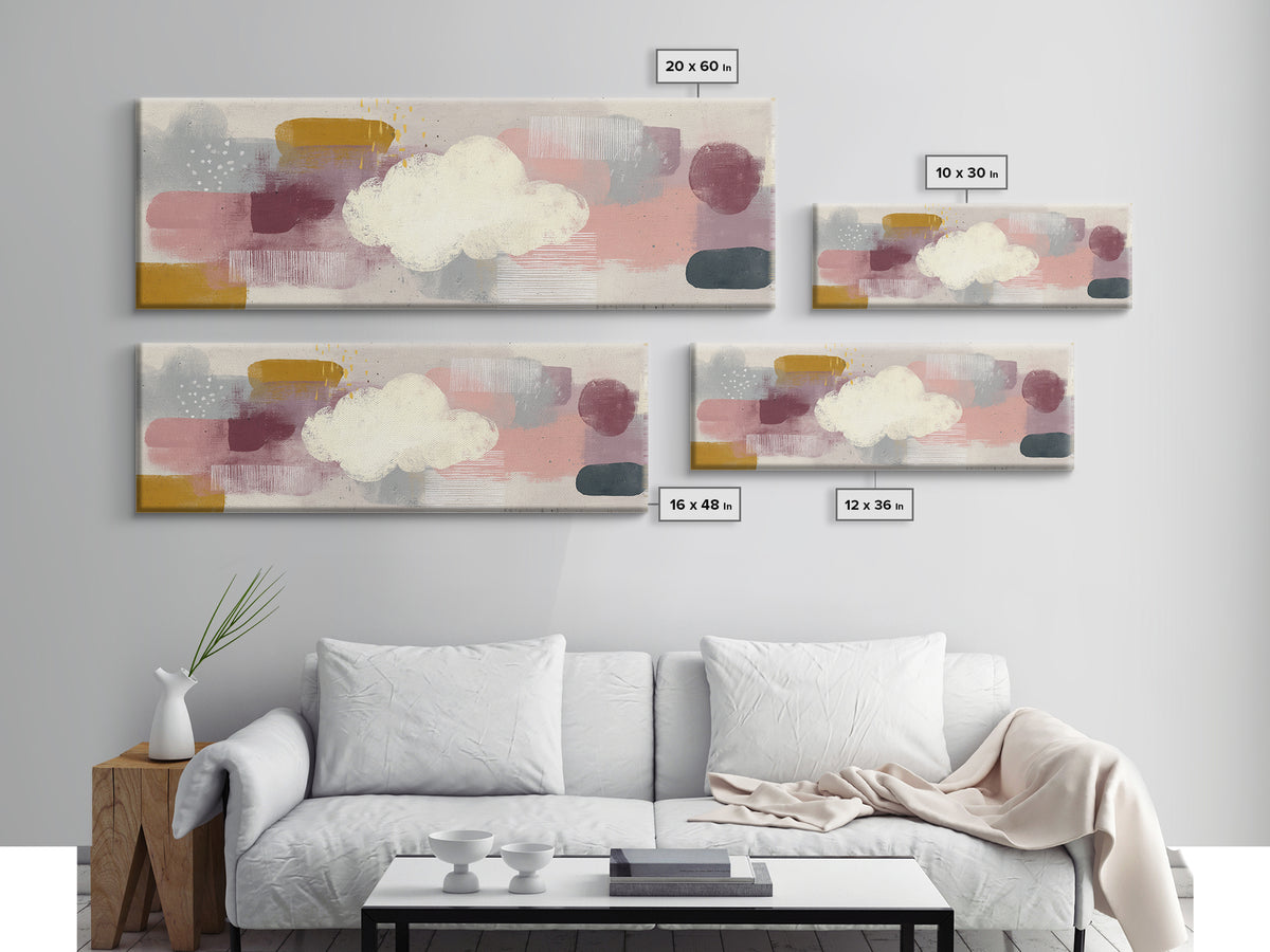 Neutral Botanical Branch Canvas Print, Waiting Room Art, Art, Waiting Room Decor, Calm, Bauhaus Print, Minimalist Wall Art, WRA-3x1-43