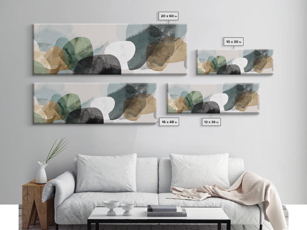 Minimal Geometric Composition Canvas Print, Waiting Room Art, Office Art, Waiting Room Decor, Abstract Art, Calm, Gallery Decor, WRA-3x1-45