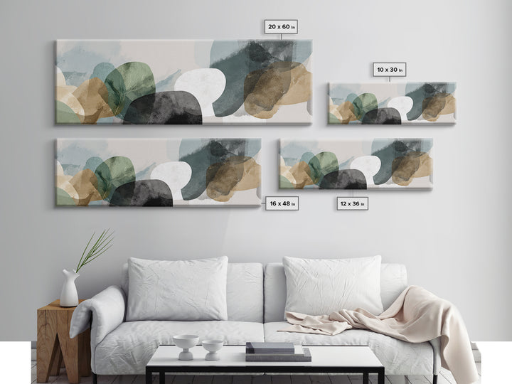 Minimal Geometric Composition Canvas Print, Waiting Room Art, Office Art, Waiting Room Decor, Abstract Art, Calm, Gallery Decor, WRA-3x1-45