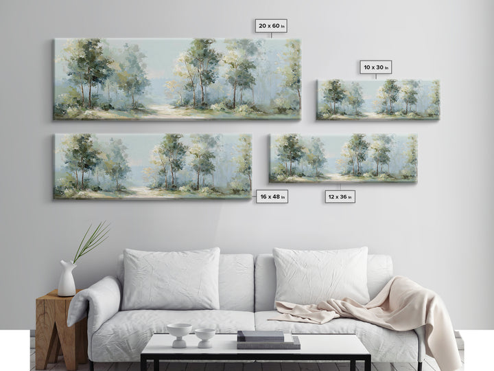 Misty Forest Path Canvas Print, Waiting Room Art, Office Wall Art, Waiting Room Decor, Fine Art, Calm, Dental Wall Art, WRA-3x1-75