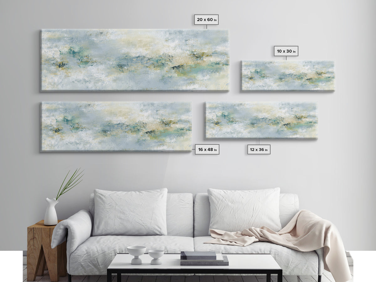 Light Marble Texture Abstract Canvas Print, Waiting Room Art, Minimalist Decor, Waiting Room Decor, Abstract Art, Calm, WRA-3x1-88