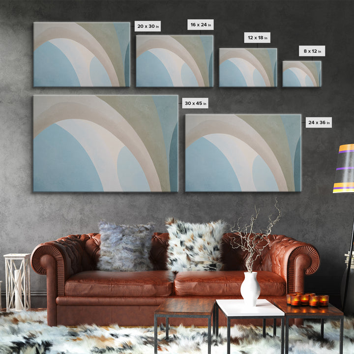 Modern Neutral Arch Abstraction Framed Canvas Print, Waiting Room Art, Office Art, Waiting Room Decor, Fine Art, Calm, WRA-3x2-25