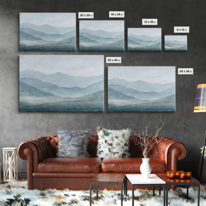 Simple Mountain Layers Canvas Print, Waiting Room Art, Modern Art, Waiting Room Decor, Fine Art, Calm, Therapy Office Decor, WRA-3x2-42