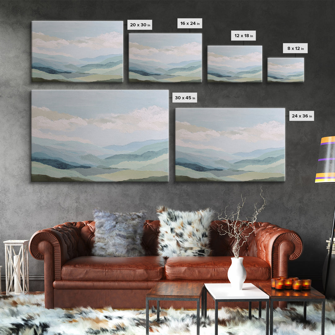 Calming Landscape with Open Sky and Gentle Canvas Print, Waiting Room Art, Minimalist Art, Waiting Room Decor, Fine Art, Calm, WRA-3x2-53