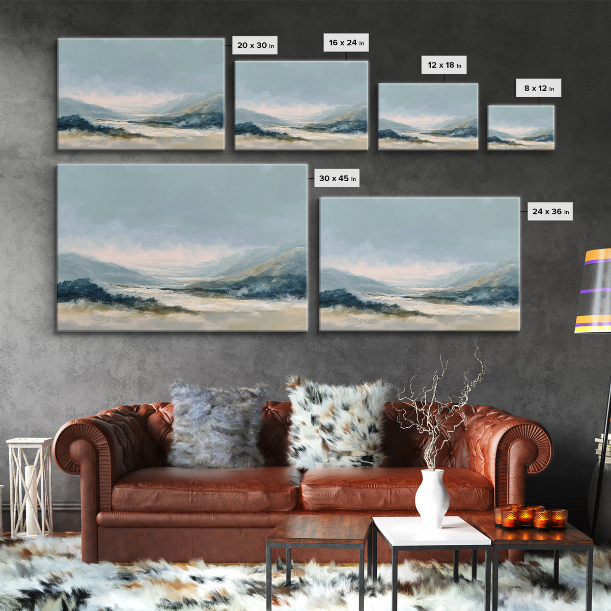 Soft Abstract Waves Canvas Print, Waiting Room Art, Office Wall Decor, Waiting Room Decor, Fine Art, Calm, Photography Print, WRA-3x2-54