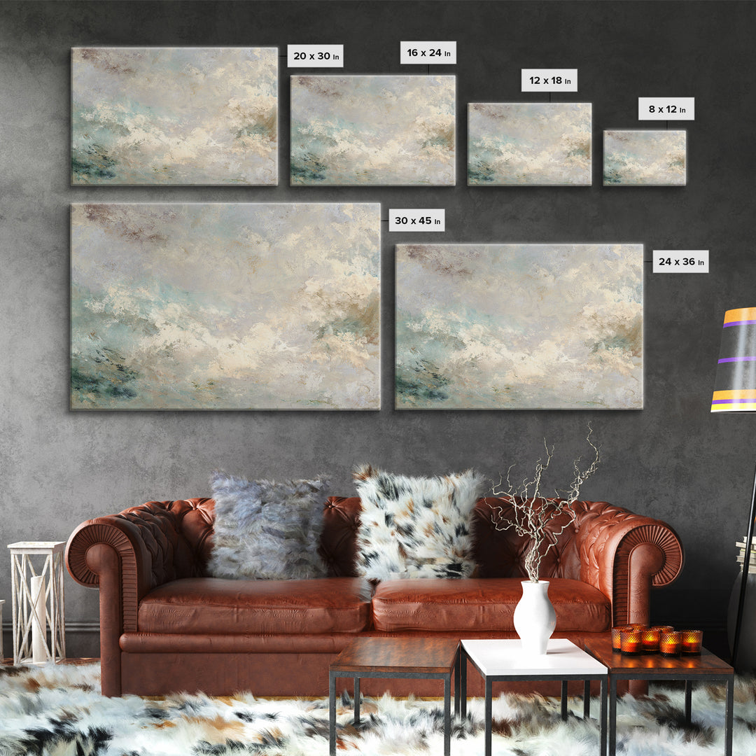 Light Marble Texture Abstract Canvas Print, Waiting Room Art, Dental Art, Waiting Room Decor, Abstract Art, Calm, WRA-3x2-76