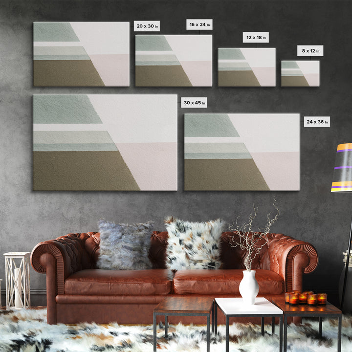 Minimal Geometric Composition Framed Canvas Print, Waiting Room Art, Bauhaus Print, Waiting Room Decor, Fine Art, Calm, WRA-3x2-9