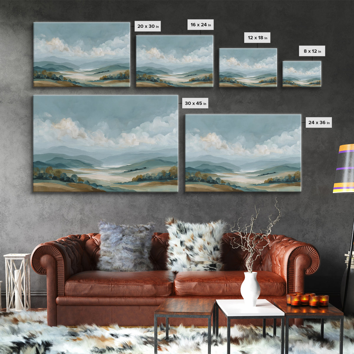 Large Cloudscape with Hopeful Light Framed Canvas Print, Waiting Room Art, Luxury Decor, Waiting Room Decor, Fine Art, Calm, WRA-3x2-92