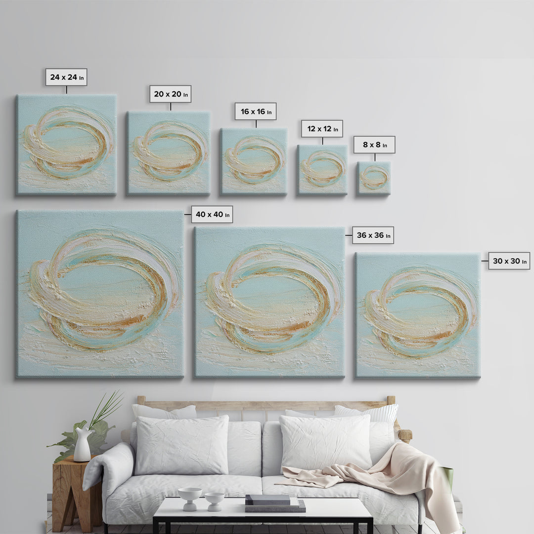 Incense Smoke Forming Abstract Curves Framed Canvas Print, Yoga Studio Art, Feminine Wall Art, Yoga Studio Decor, Balance, YSA-1x1-21