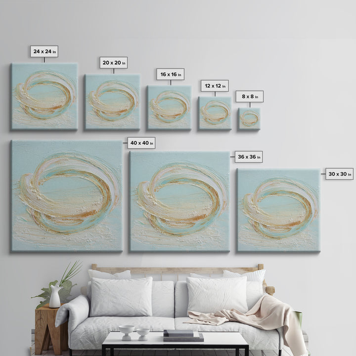 Incense Smoke Forming Abstract Curves Framed Canvas Print, Yoga Studio Art, Feminine Wall Art, Yoga Studio Decor, Balance, YSA-1x1-21