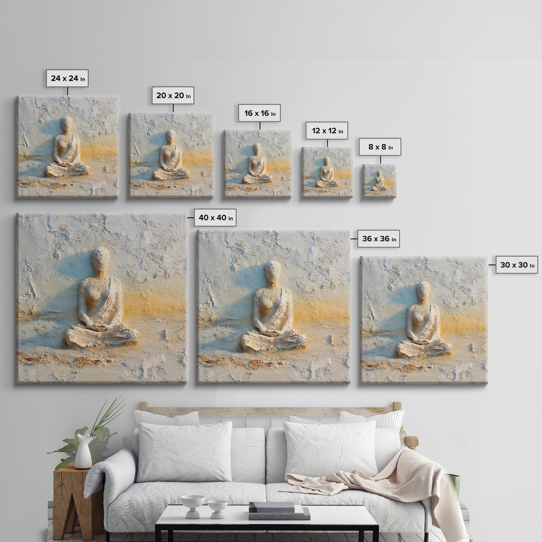 Seated Meditation Figure Canvas Print, Yoga Studio Art, Wall Art, Yoga Studio Decor, Fine Art, Balance, Metal Wall Decor, YSA-1x1-97