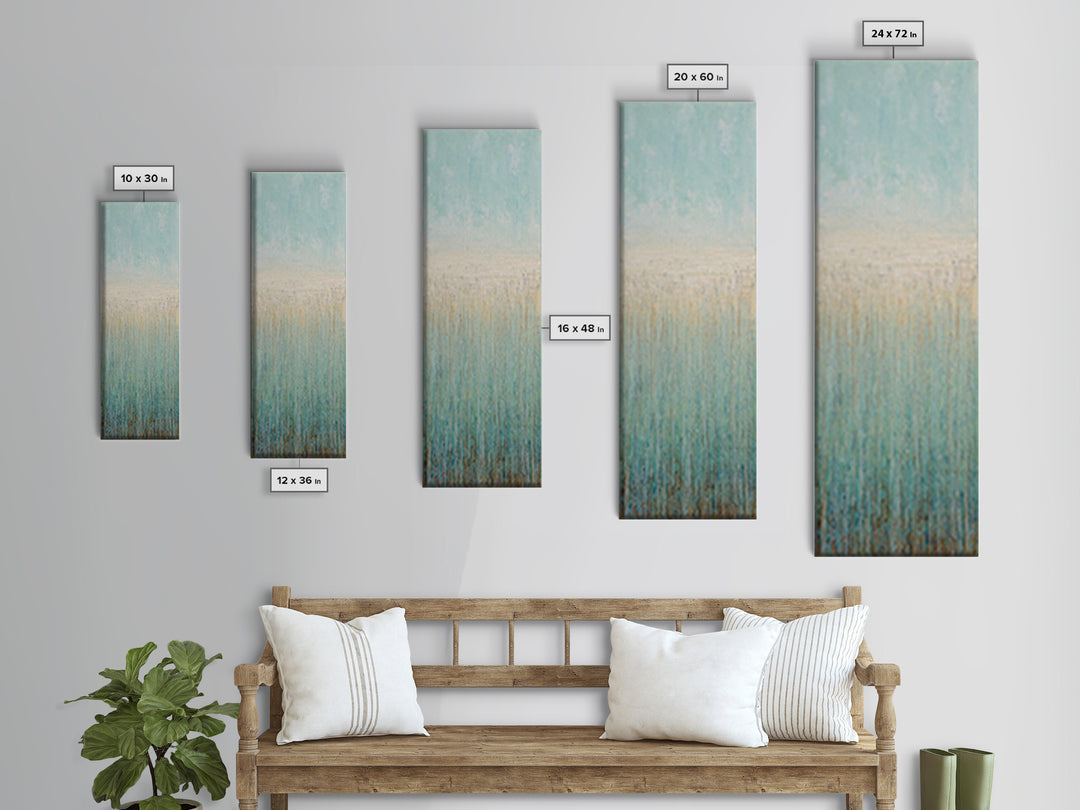 Abstract Breath Waves Framed Canvas Print, Yoga Studio Art, Art Print, Yoga Studio Decor, Fine Art, Balance, Large Wall Decor, YSA-1x3-19