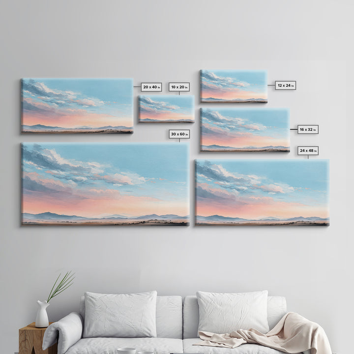 Peaceful Desert Horizon Canvas Print, Yoga Studio Art, Contemporary Art, Yoga Studio Decor, Balance, African American Art, YSA-2x1-32