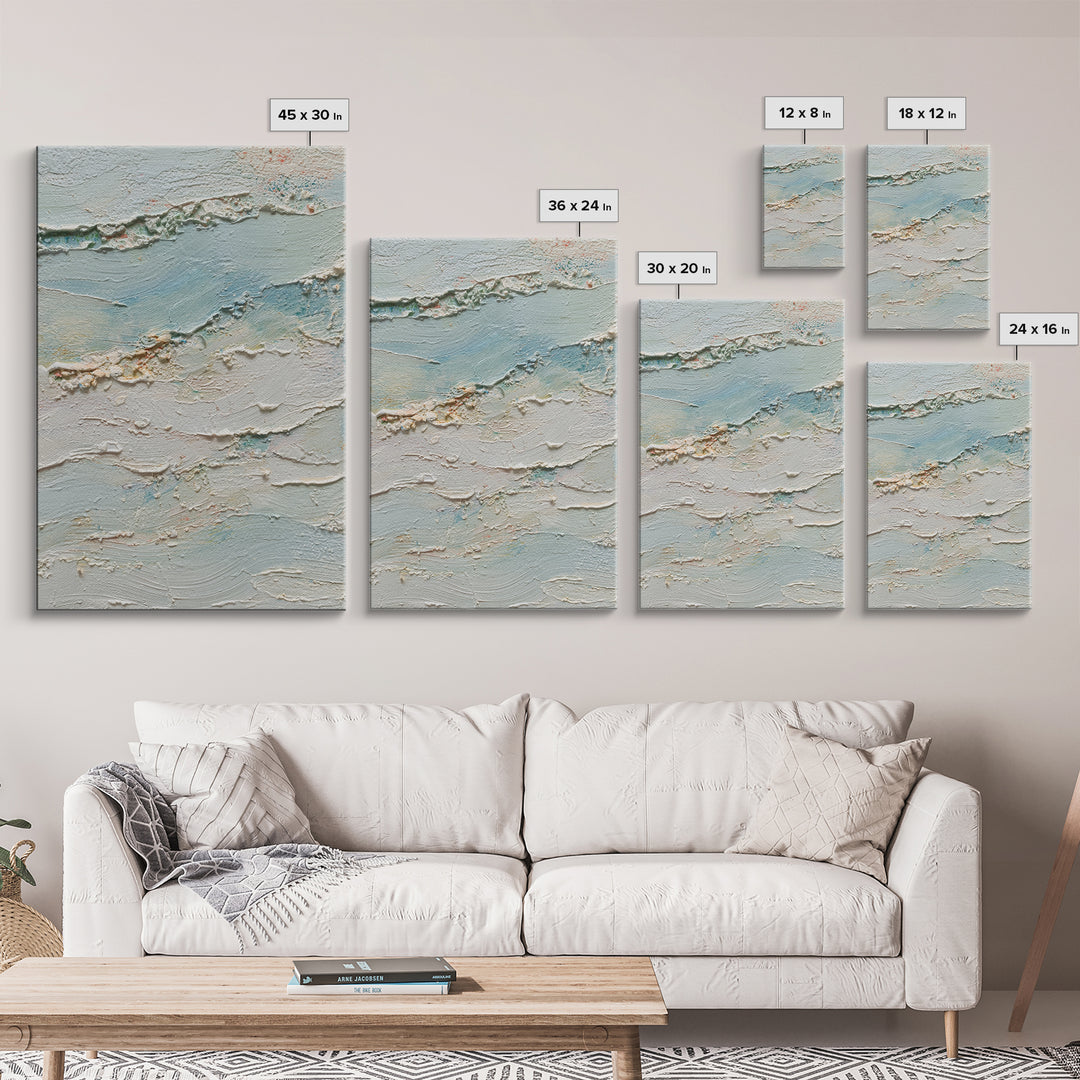 Abstract Breath Waves Framed Canvas Print, Yoga Studio Art, Yoga, Yoga Studio Decor, Abstract Art, Balance, Nature Prints, YSA-2x3-63