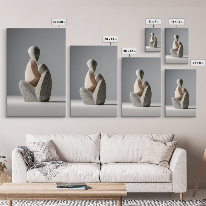 Seated Meditation Figure Canvas Print, Yoga Studio Art, Custom Wall Art, Yoga Studio Decor, Balance, Feminine Wall Art, YSA-2x3-81
