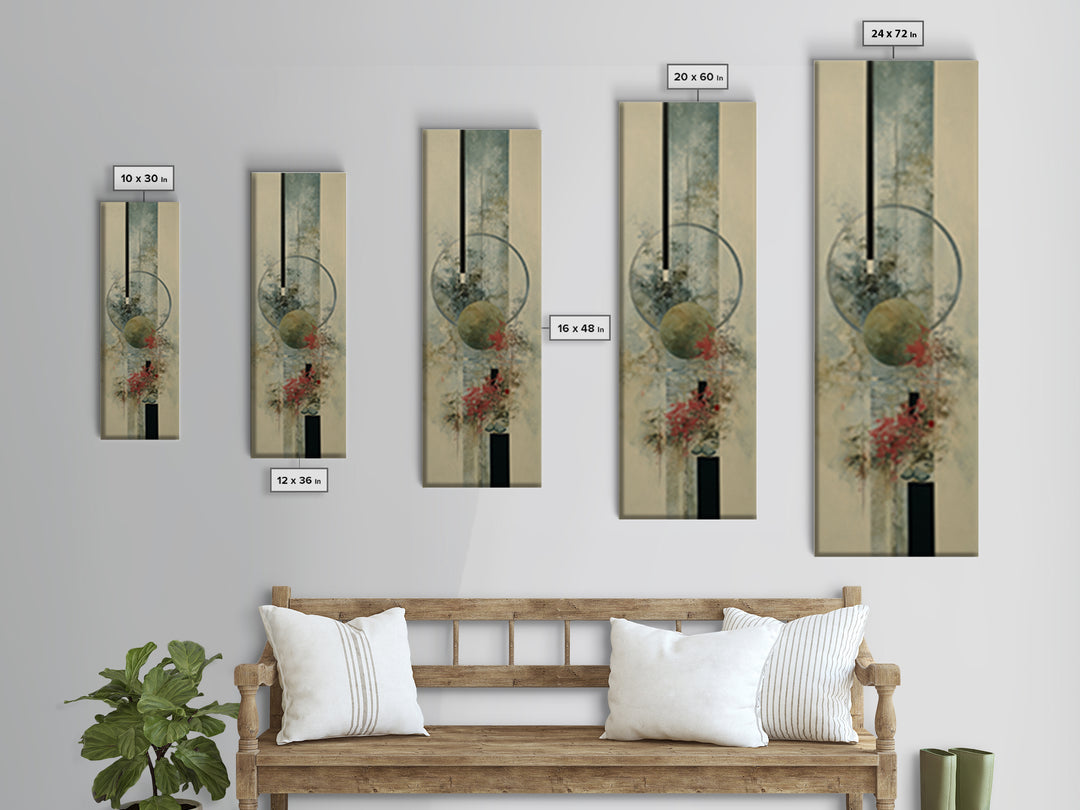 Abstract Balance of Circle Square and Line Framed Canvas Print, Zen Art, Flower Print, Living Room Decor, Abstract Art, Zen, ZEN-1x3-31